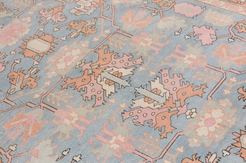 8x10 Teppich, Großer Teppich, Türkischer Teppich, Vintage Teppich, 2 x 3 Meter, Antiker Teppich, Orientteppich, Handgemachter Teppich, Oushak Teppich Bild 7