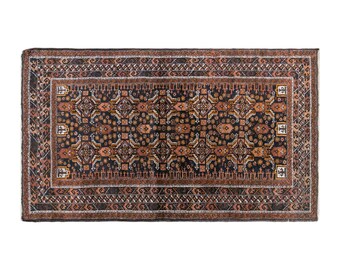 Vintage Konya Rug, 3.7x6.2 ft, 112x190 cm, Handwoven Turkish Wool Rug