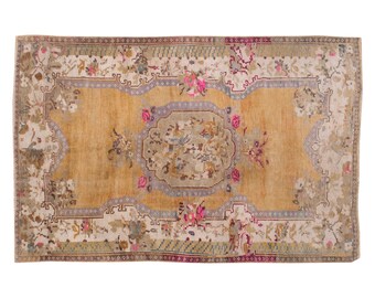 5x9 rug, 4.8 x 8.8 rug, Turkish Rug, Vintage Rug, Area Rug, 4.8 x 8.8 feet, Oushak Rug, Antique Rug, Oriental Rug, Handmade Rug, Old Rug