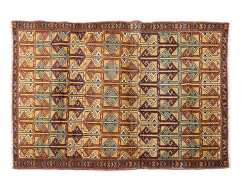 Turkish Rug, Vintage Rug, 3'6 x 5'4 feet, Oushak Rug, Antique Rug, Oriental Rug, Handmade Rug, Decorative Rug, Muted Rug, Old Rug,Area Rug