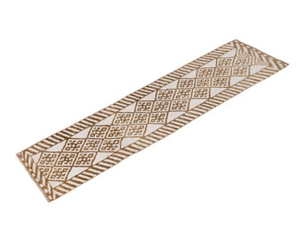 White Herki Runner Rug, Hallway Runner "Rug 2'4" x 10'4" Vintage Oushak Runner Rug, Size: 72 x 315 cm,Distressed Rug,Area Rug,Kitchen Rug