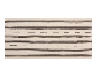 Stripe Kilim Rug, 158x342cm , Striped Design Turkish Kilim Rug, Minimalist Kilim Rug, Striped Turkish Rug, Striped Kilim Rug 5'2 x 11'3 ft