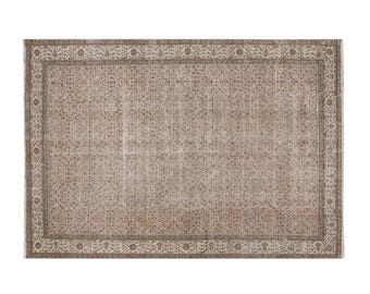Large Rug, Area Rug, Turkish Rug, Vintage Rug, 6'3 x 9'2 ft, Antique Rug, Oriental Rug, Handmade Rug, Decorative Rug, Oushak Rug, Old Rug
