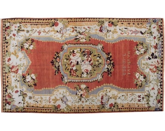 FREE SHIPPING! Vintage" Rug,Wonderful Turkish Rugs on Sale!Turkish Rug,Decorative Rug,Antique Rug,Rug,4'11" x 7'9" feet 150 x 235 cm