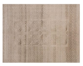 Artisan Crafted Oushak Rug – 248x310 cm / 8'2" x 10'2" – 60+ Yr Vintage Hand-Spun Wool, Turkish Boho & Caucasian Motifs
