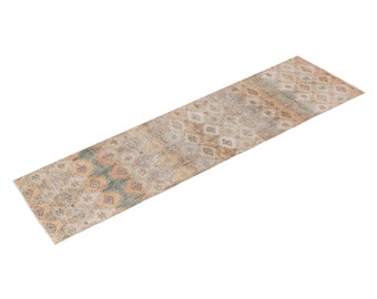 2'9 X 11'6 ft Vintage Rug Runner,Floor Oushak Rug,Hallway Turkish Rug Runner,Oushak Rugs,long runner, narrow long runner,Oushak Runner