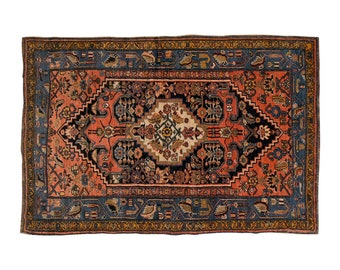 Oushak Rug, Area Rug, Turkish Rug, Vintage Rug, 3.10 x 6.5 feet, Antique Rug, Oriental Rug, Handmade Rug, Decorative Rug, Muted Rug, Old Rug