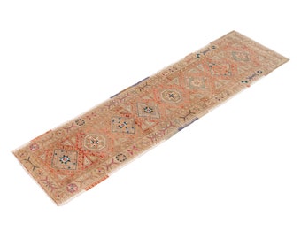 2' X 8'8 ft Vintage Rug Runner,Floor Oushak Rug,Hallway Turkish Rug Runner,Oushak Rugs,long runner, narrow long runner,Oushak Long Runner