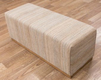 Furniture,Kilim Covered Bench,Living Room Furniture,Ottoman Bench, Footstool,Stool,Bench,Dining Room Furniture,Ottomans,Decorative Bench.