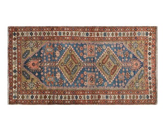 Vintage Turkish Oushak Rug – 60+ Years Old – Wool Area Rug – 95 x 185 cm / 3.1 x 6.1 ft – Antique Anatolian Rug – One of a Kind Piece