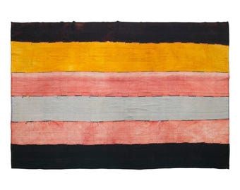Vintage Turkish Cihanbeyli Curtain Kilim, 9.2x13.3 ft, 280x405 cm, Handmade Wool Kilim