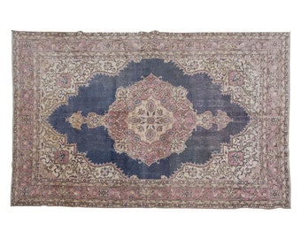 Large Rug", Area Rug, Turkish Rug, Vintage Rug, 6.7 x 10.2 feet,  Antique Rug, Oriental Rug, Handmade Rug, Decorative Rug,Oushak Rug,Old Rug