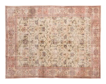 6x10 rug, 6.5 x 9.11 rug, Turkish Rug, Vintage Rug, Area Rug, 6.5 x 9.11 feet, Oushak Rug, Antique Rug, Oversized Rug, Large Rug, Old Rug