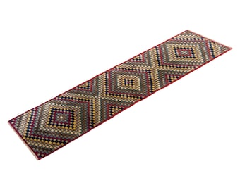 Runner Rug", Turkish Rug, Antique Rug, 2.7 x 10.5 feet, Oushak Rug, Vintage Rug, Oriental Rug, Handmade Rug, Hallway Rug", Kitchen Rug