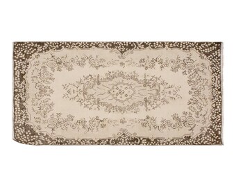 Vintage Rug, Area Rug, Turkish Rug, 3.10 x 6.11 feet, Oushak Rug, Antique Rug, Oriental Rug, Handmade Rug, Decorative Rug, Large Rug,Old Rug