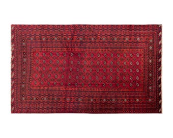 Vintage Ersari Rug from Turkmenistan 6'9" x 9'2" | 205 x 280 cm, Handwoven Wool Rug, Boho Decor, Traditional Anatolian Carpet