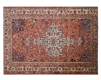 385x525 cm (12.6x17.2 ft) Oversized Bahtiyar Rug | Vintage  Rug | 60+ Year Old