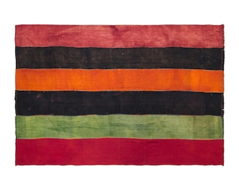 Vintage Turkish Cihanbeyli Curtain Kilim, 7.9x10.7 ft, 240x325 cm, Handmade Wool Kilim