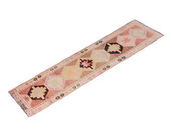 2'11 X 13 ft Vintage Rug Runner,Floor Oushak Rug,Hallway Turkish Rug Runner,Oushak Rugs,long runner, narrow long runner,Oushak Long Runner