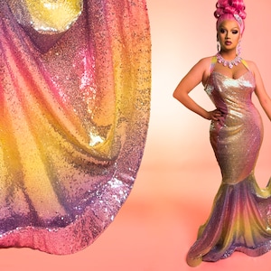 Rainbow drag queen dress hotsell
