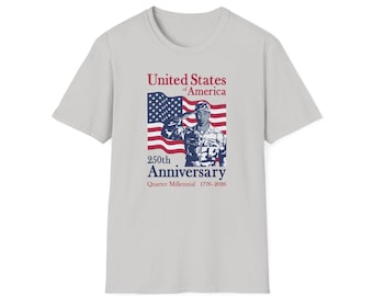 USA 250th Anniversary T-Shirt, Patriotic Army Soldier Graphic Tee