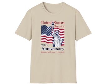 250-jähriges Jubiläum USA Graphic Tee, Vaterländische Freiheitsstatue Shirt