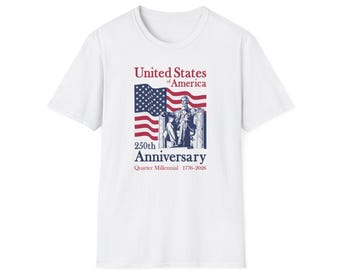 愛国心あふれるTシャツ、アメリカ建国250周年記念Tシャツ、ユニセックスグラフィックTシャツ、独立記念日ギフト、Murica! アパレル