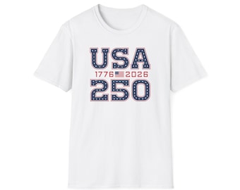 USA 250th Anniversary Graphic T-Shirt, Patriotic Gift
