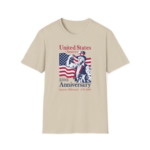 Patriotic Uncle Sam T-Shirt, USA 250th Anniversary Tee, Unisex Graphic Shirt, Independence Day Gift, American Pride Apparel