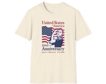 USA 250-jähriges Jubiläum T-Shirt, Rosie the Riveter Grafik