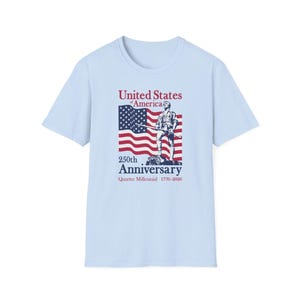 Patriotic USA 250 T-Shirt, USA 250th Anniversary Tee, Unisex Graphic Shirt, Independence Day Gift, American Pride Apparel