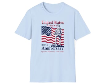 T-shirt Patriotic USA 250e anniversaire, T-shirt American Pride