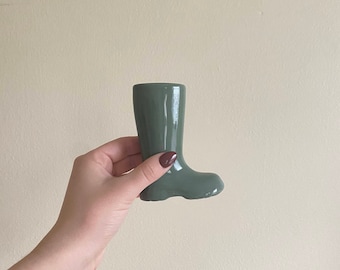 Vintage Small Ceramic Boot Planter