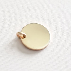 14K gold filled hanger met schijf: extra bedelketting (11 mm)