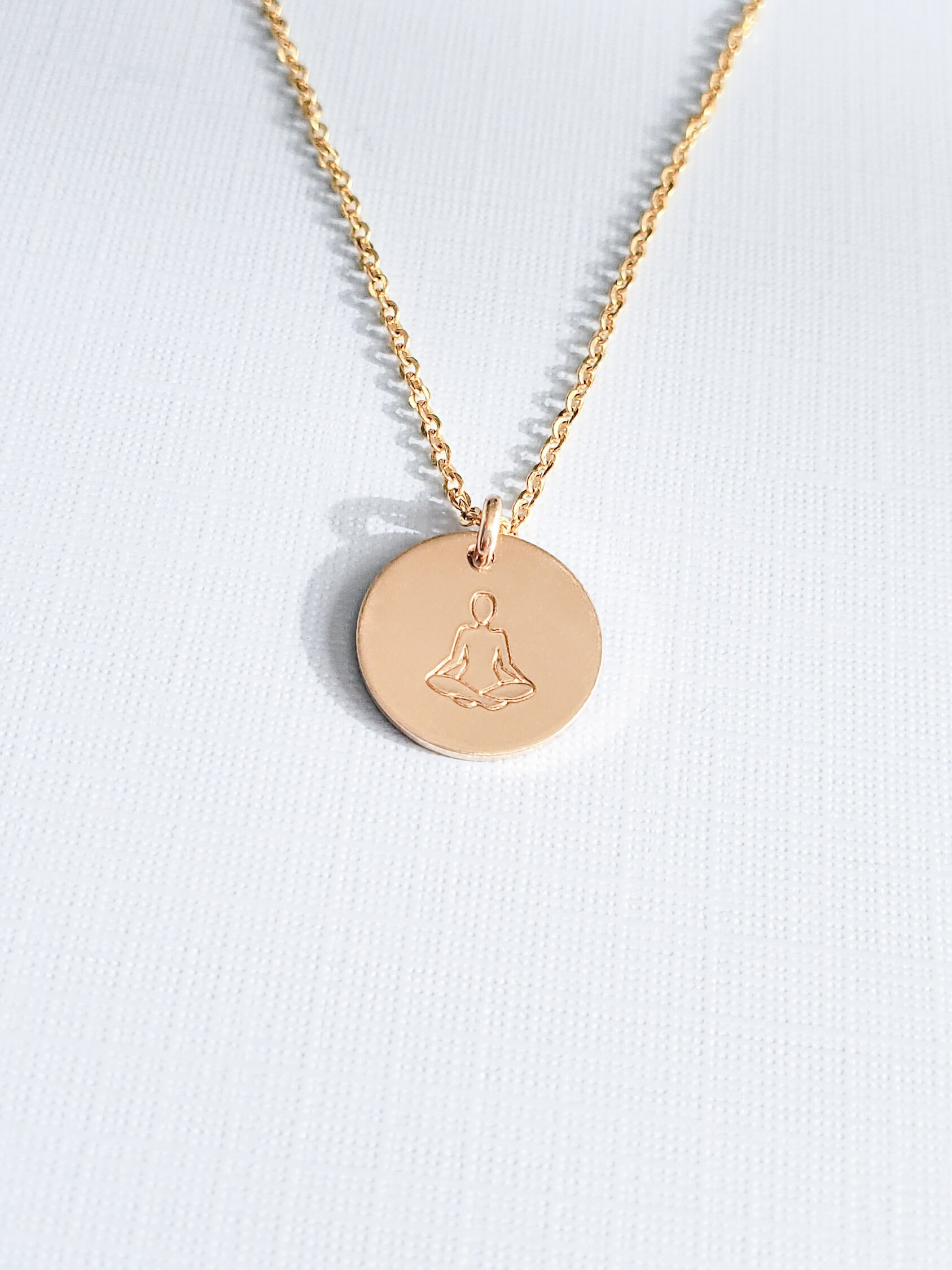 Yoga Necklace 14K Gold Filled Mothers Gift Charm - Etsy