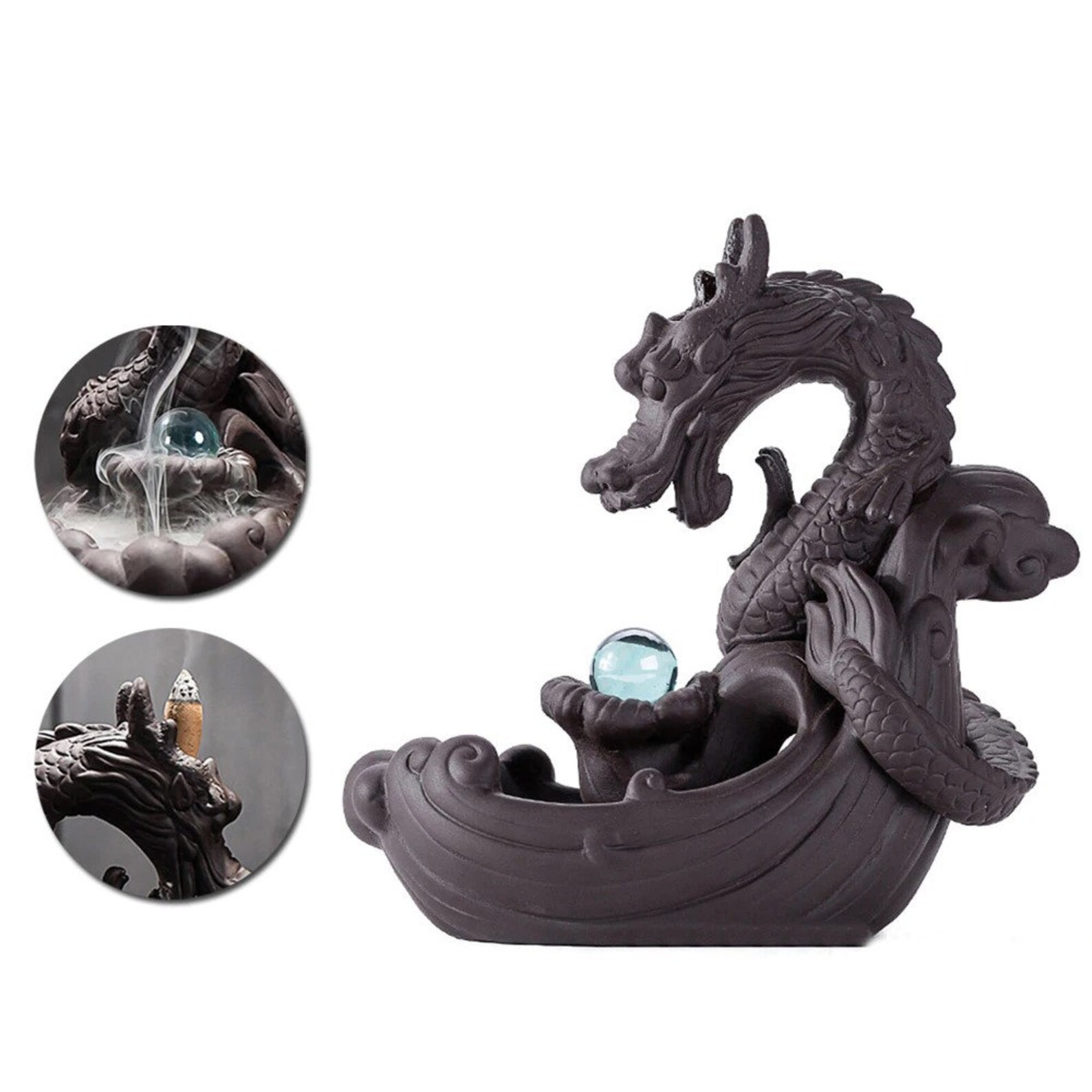 Dragon Backflow Incense Cone Burner Ceramic Backflow Incense Etsy