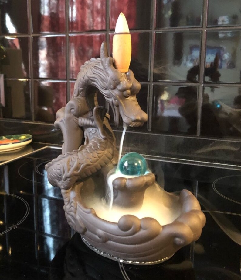 Dragon Backflow Incense Cone Burner Ceramic Backflow Incense Etsy