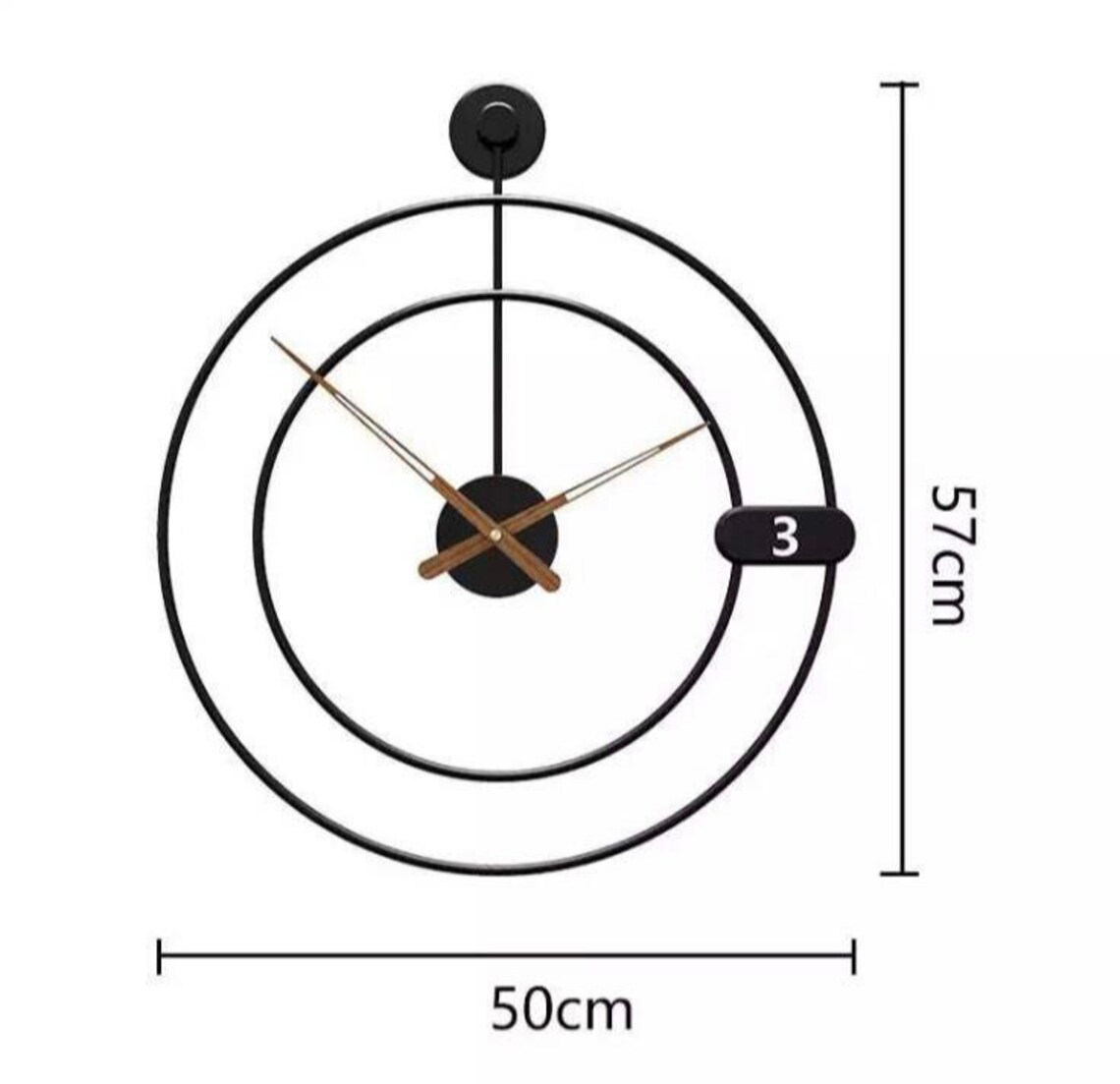 Iron Silent Wall Clock Big Wall Clock Wall Clock Metal Iron Etsy