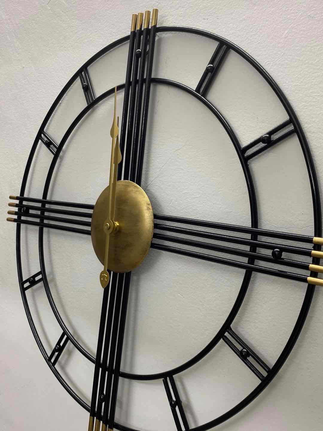 Wall Clock Modern Wall Clock Big Round Iron Wall Clock Etsy