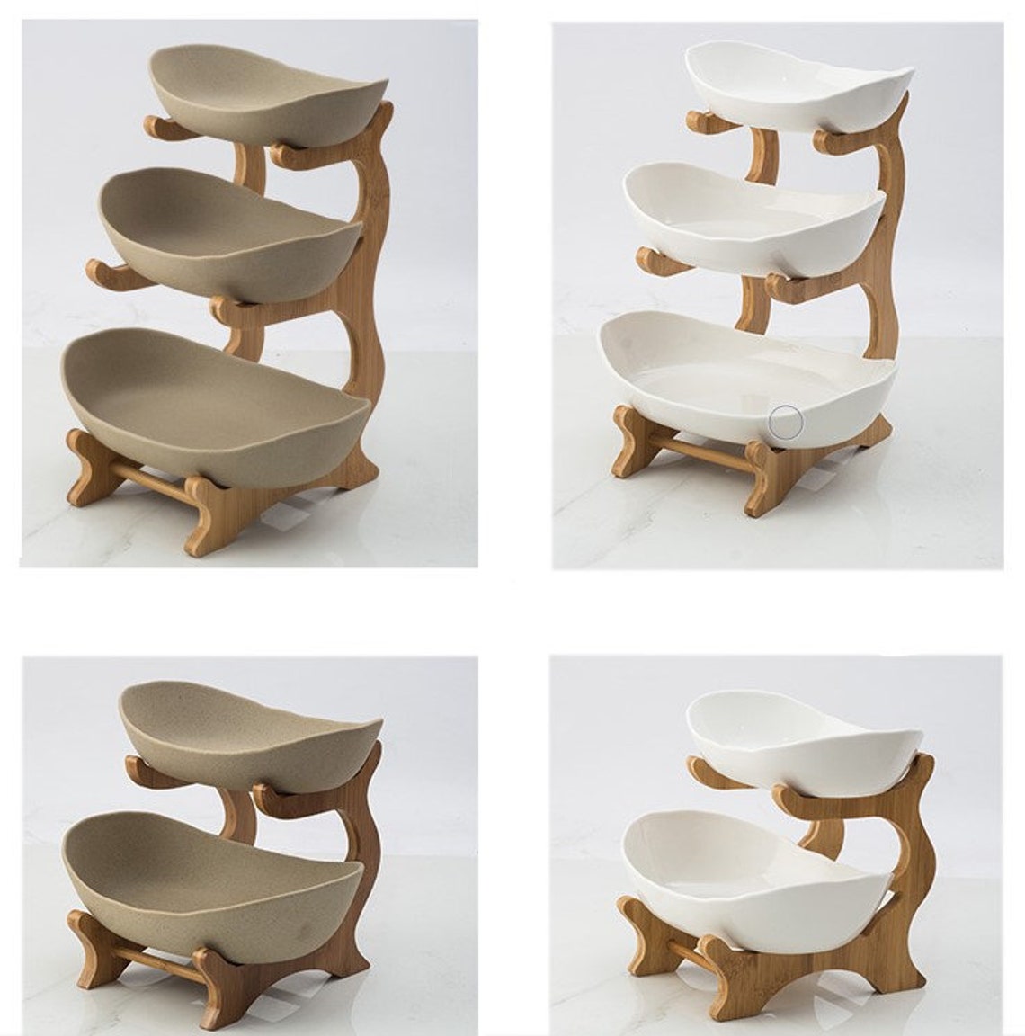 Wooden Fruit Bowl Stand White Modern Fruit Bowl with Stand Etsy