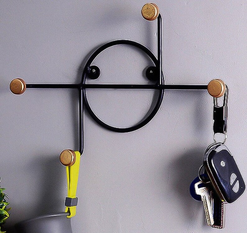 Metal Wall Rack with Hooks Wall Hanger Clothes Hanging Rack Etsy