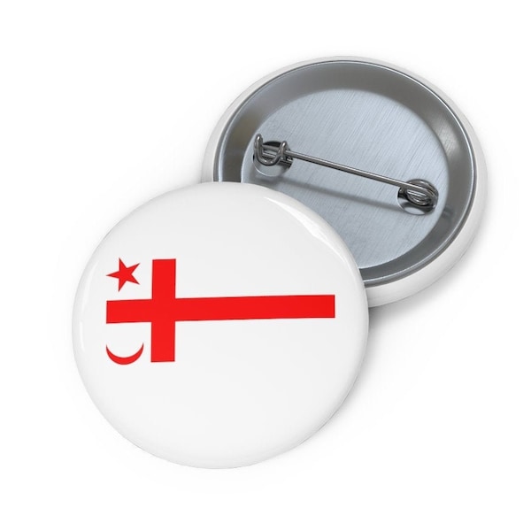 Mi'kmaq Flag Pinback Button, #Mikmaq #Mikmaw #pinbackbuttons