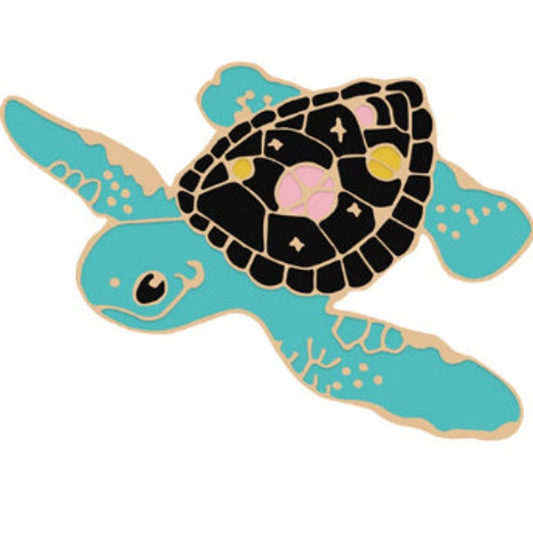 Turtle Enamel Pin, Sea Turtle Lapel Pin, Turtle Brooch