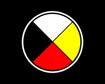 Double Sided Four Directions Flag, Medicine Wheel Flag (double-sided) #Medicinewheel #Flags #FourDirections