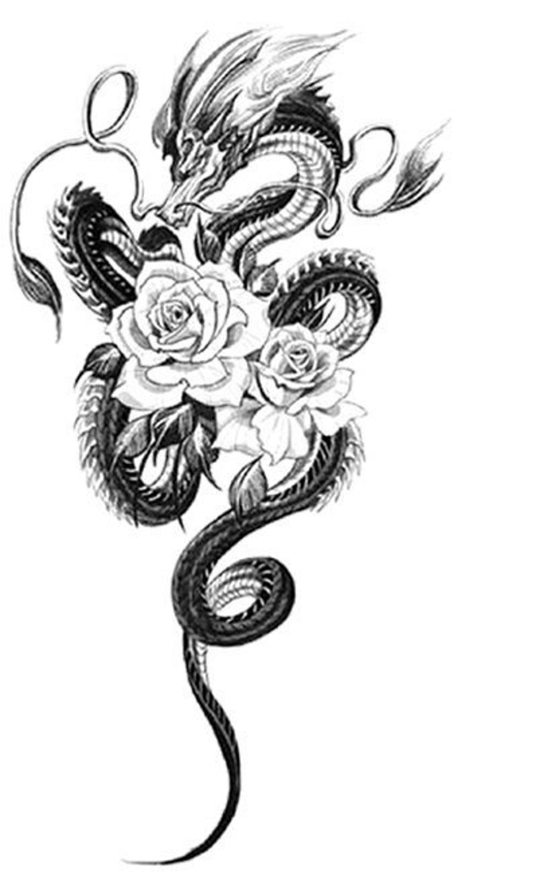 Ramón on Twitter Harusisun gt Dragon amp Roses tattoo ink art  httpstcoB7jLq2Qybu  Twitter
