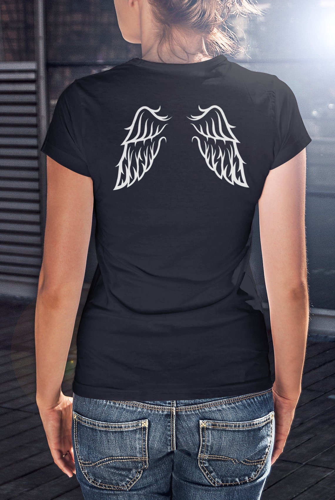 Angel Wings Women's TShirt Angel Wings on the Back Etsy