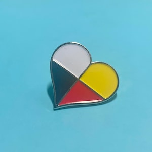 Four Direction Custom Lapel Pin, #FourDirections, #Medicinewheel #fourdirectionbutton