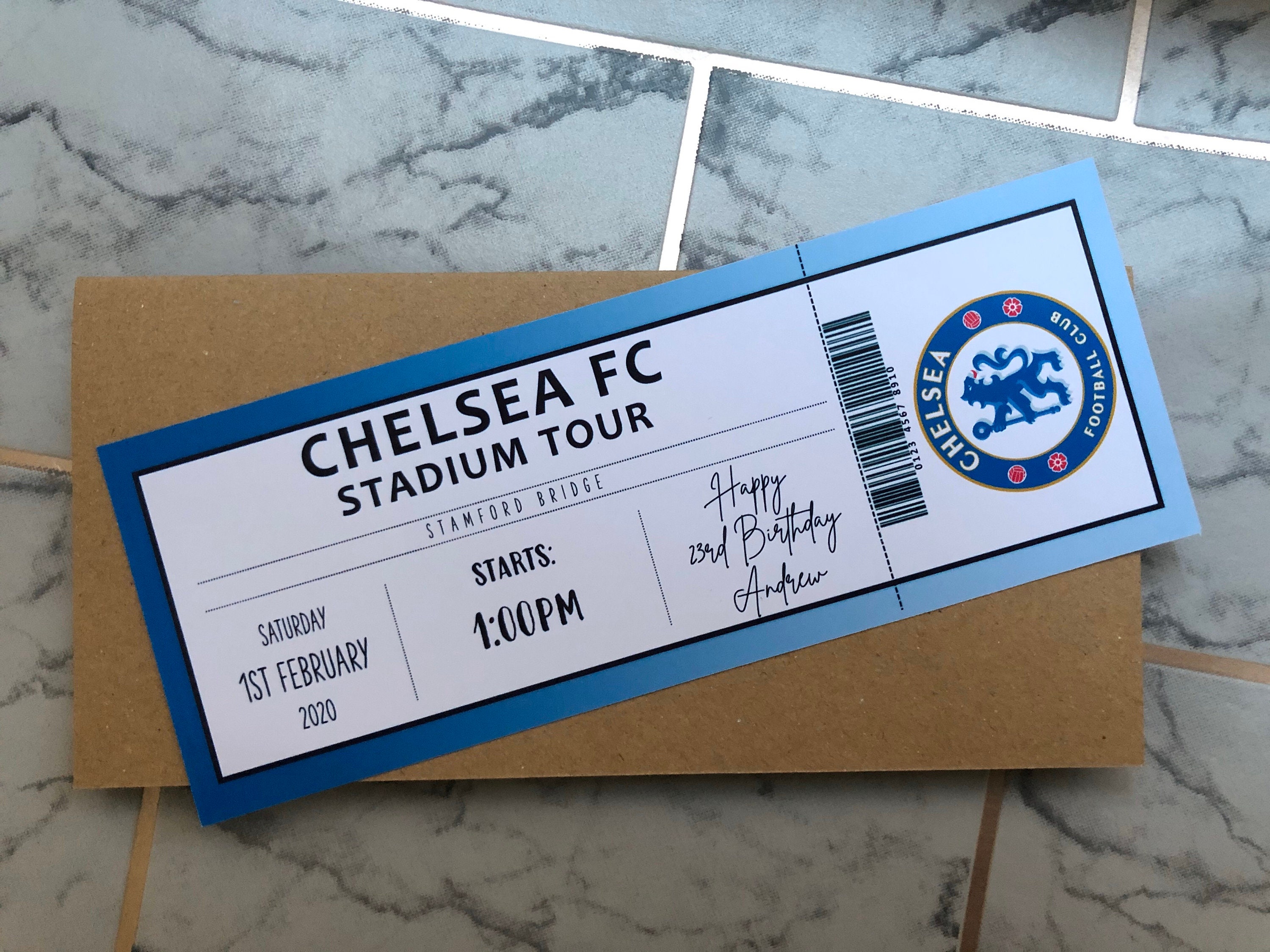 MATCH DAY TICKETS Personalised / Sports / Football / Cricket / Etsy