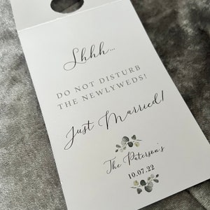 EUCALYPTUS DOOR HANGER | honeymoon / mr & mrs / bride / personalised / wedding / Groom