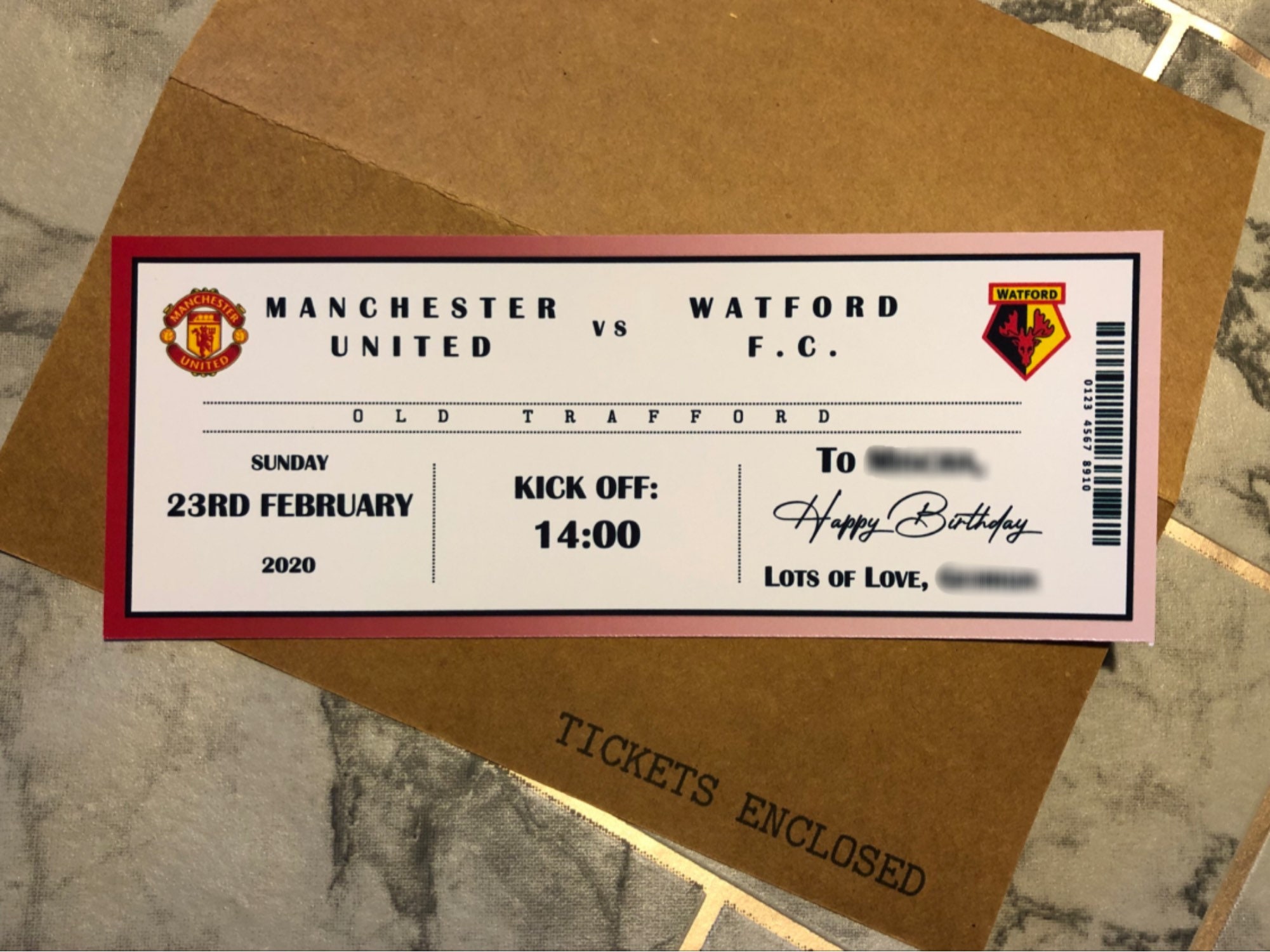MATCH TICKETS Personalised / Sports / Football / Cricket / Etsy